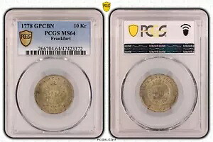 コイン シルバー 10 クロイツァー フランクフルト 1778 ホルダー PCGS MS 64 ジェム ピース nswleipzig|WORLD RESOURCE【KING店】