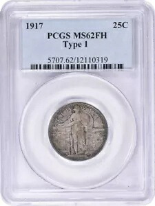 1917 スタンディング リバティ シルバー クォーター タイプ 1 MS62FH PCGS|WORLD RESOURCE【KING店】