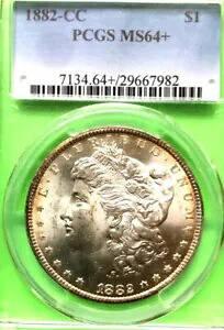 1882 CC モーガン シルバー ダラー PCGS MS64+|WORLD RESOURCE【KING店】