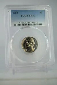 PR69 1955 ジェファーソン ニッケル PCGS プルーフ コイン ミント エラー 環境稀少ダメージ|WORLD RESOURCE【KING店】