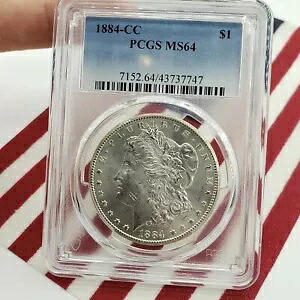 1884 CC PCGS MS64 モルガン ドル銀貨 $1 リバティ ラウンド イーグル地金 1 つ|WORLD RESOURCE【KING店】