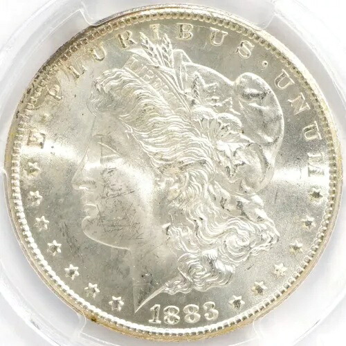 1883 CC モーガン シルバー ダラー PCGS MS-65