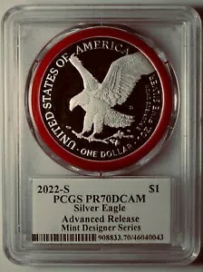 2022 S PCGS PR70DCAM シルバーイーグル先行発売 ミントデザイナーシリーズ ダムストラ！