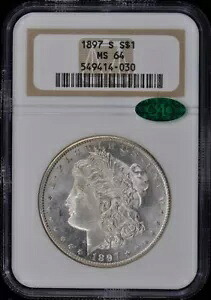 1897-S モルガン ドル S$1 NGC MS64 (CAC)