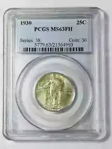1930 P スタンディング リバティ クォーター PCGS MS-63 FH フルヘッド