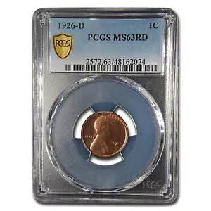 1926-D リンカーン セント MS-63 PCGS (レッド)