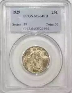 1929 P スタンディング リバティ クォーター PCGS MS-64 FH