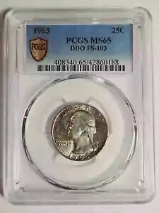 1963 ワシントン クォーター PCGS MS-65 DDO FS-103