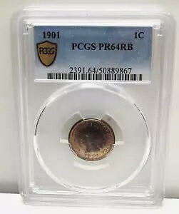 PCGS PR64RB 1901 1C インディアン ヘッド ペニー