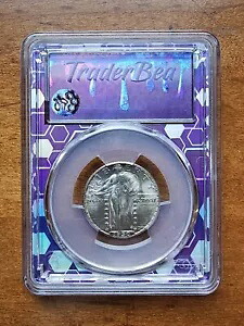 ゴージャスな 1930 スタンディング リバティ クォーター 25c PCGS MS 65 カスタム Traderbea コア