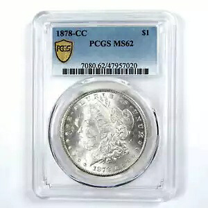 1878 CC モーガン ドル MS 62 PCGS シルバー $1 未流通 SKU:I13701