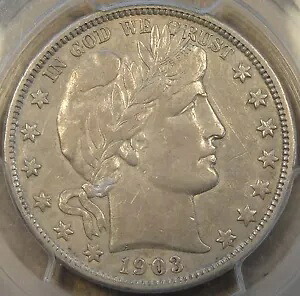 1903-O 理髪師 ハーフダラー 50c PCGS 認定 VF-35 アンダーグレードについて話しましょう。