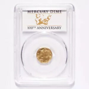 2016-W ゴールド マーキュリー ダイム PCGS ファースト ストライク 234,300円