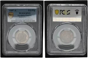25 Pfennig 1907 A プローブ IN その他の設計 PCGS SP65 108383
