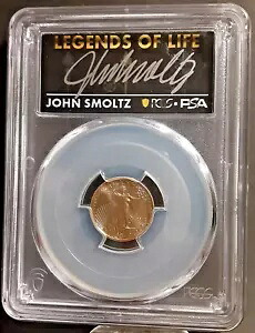 2022 $5 ゴールド イーグル PCGS MS70 発行初日 レジェンド オブ ライフ ジョン スモルツ レア