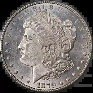 1879-S Rev 78 モーガン シルバー ダラー PCGS AU58 ブラスト ホワイト スーパーブ アイ アピール
