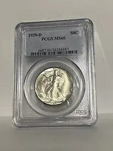 1939-D ウォーキング リバティ ハーフダラー PCGS MS66