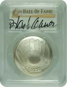 2014-P PCGS MS70 野球殿堂入りサイン入りハンク アーロン $1 FS 233,200円