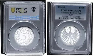 FRG 5 マーク 1964 G 通貨コイン J-387 PR66DCAM プルーフ ライク