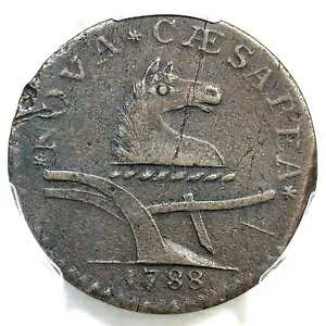 1788 M 67-v R-1 PCGS AU 詳細 ブラッシュド たてがみ ニュージャージー コロニアル銅貨｜WORLD RESOURCE【KING店】