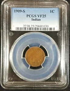 1909-S インディアン ヘッド セント PCGS VF25 2238.25/29681030 絶妙なコイン レア キー｜WORLD RESOURCE【KING店】