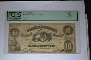 完全にフレーム化された T10 $10 1861. PCGS 見かけの非常に細かい 25｜WORLD RESOURCE【KING店】