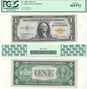 1935-A $1 北アフリカ F-2306 PCGS Gem-66 PPQ｜WORLD RESOURCE【KING店】 239,800円