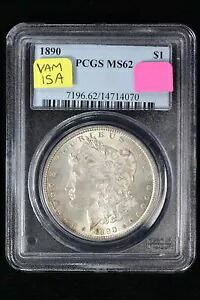 1890 モルガン ドル VAM-15 トリプル イヤー PCGS MS 62 3AIZ｜WORLD RESOURCE【KING店】