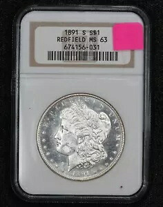1891-S モーガン ダラー レッドフィールド コレクション NGC MS-63 4WR9｜WORLD RESOURCE【KING店】