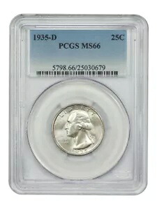1935-D 25C PCGS MS66 - ワシントン クォーター - 主要日付｜WORLD RESOURCE【KING店】