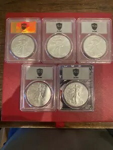 2022-W PCGS (5pc.) ULTRA BREAKS SP70 2022 BURNISHED 1 オンス - ゴールドと SS 1 個が含まれます