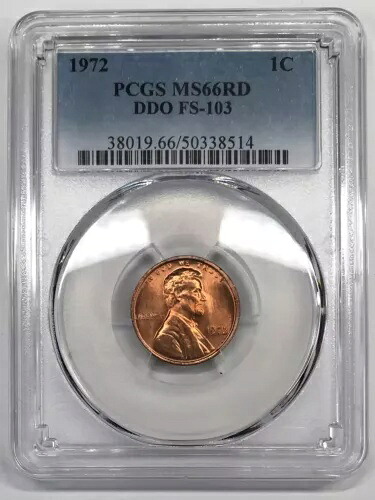 1972 DDO FS-103 リンカーン記念セント PCGS MS66 RD ダブルダイ オブバース ポップ 91/5|WORLD RESOURCE【KING店】