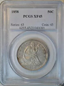1858 年 固定ハーフダラー、PCGS XF45......タイプ コイン会社｜WORLD RESOURCE【KING店】