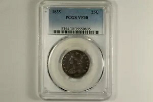 1835 キャップド バスト クォーター PCGS VF30｜WORLD RESOURCE【KING店】