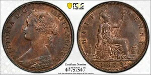 1873 1/2D イギリス ハーフペニー S-3956 PCGS MS64BN #42757547 大きな瞳の魅力!｜WORLD RESOURCE【KING店】