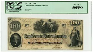 1862 T-41 アメリカ連合国 $100 PCGS 50 PPQ (L2151)|WORLD RESOURCE【KING店】