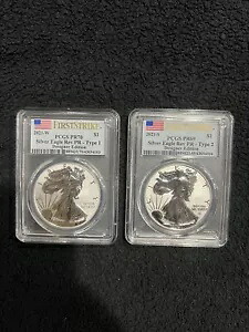 2021 SW $1 PCGS PR70 PR69 リバースプルーフ シルバー イーグル 2pc デザイナー セット|WORLD RESOURCE【KING店】