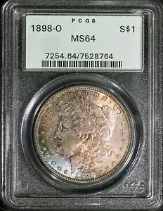 1898-O $1 モルガン ドル銀貨 MS 64 PCGS 認定 7254.64-7528764 + ボーナス|WORLD RESOURCE【KING店】