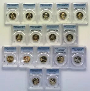 2000 - 2008、2009 - 2015 S $1 サカガウィア ドル プルーフ PCGS 69 DCAM 16 コイン セット|WORLD RESOURCE【KING店】