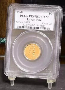 1960 リンカーン ウィート セント - ラージ デイト - PCGS PR67RD CAM (#55645-L)｜WORLD RESOURCE【KING店】