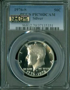1976 S シルバー ケネディ ハーフダラー PCGS PR70 UHCAM ウルトラヘビー カム MAC スポットレス *