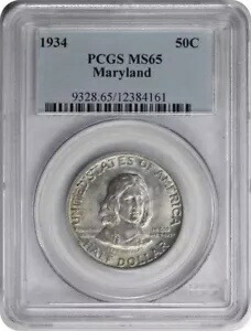 1934 メリーランド記念シルバー ハーフ MS65 PCGS