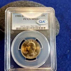 1988-D PCGS MS66+ QA ワシントン クォーター (#20158629)