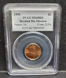 1995 1c PCGS MS68RD 二重ダイ表面リンカーン記念センター