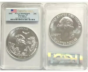 2016 5 オンス シルバー ATB ショーニー国立森林公園 コイン PCGS MS69 DMPL FS｜WORLD RESOURCE【KING店】