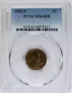 1931 S スモール セント リンカーン、ウィート イヤーズ リバース PCGS MS-63 RB｜WORLD RESOURCE【KING店】