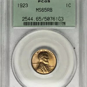 1923 1c PCGS MS 65 RB リンカーン セント OGH オールド グリーン ホルダー!｜WORLD RESOURCE【KING店】