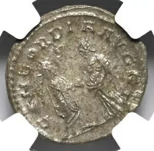 NGC XF サロニナ、ガリエヌスの妻、西暦 254 ～ 268 年のローマ帝国、ダブル デナリウス コイン