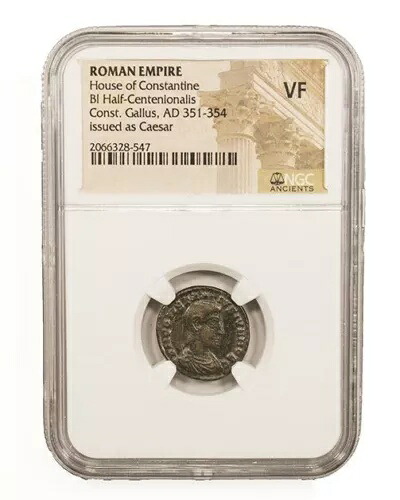 NGC ( VF ) コンスタンティウス ガルスのローマ時代 (AD 351 -354 ) NGC 古代人認定