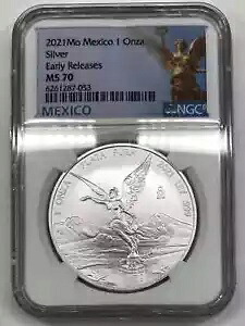 2021-Mo メキシコ 1 オンス シルバー リベルタ オンザ NGC MS-70 早期リリース 52,800円